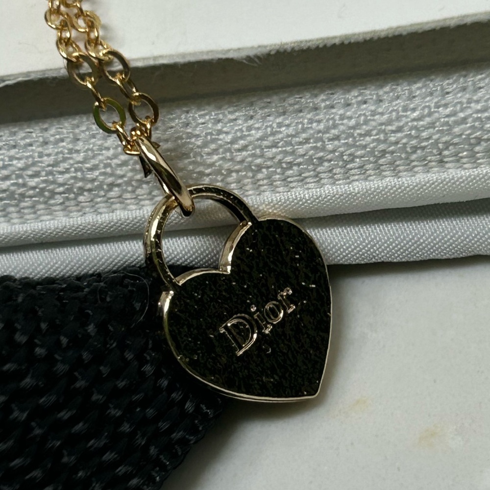 NWOT Authentic Dior Charm on unbranded 14k chain - Picture 3 of 4